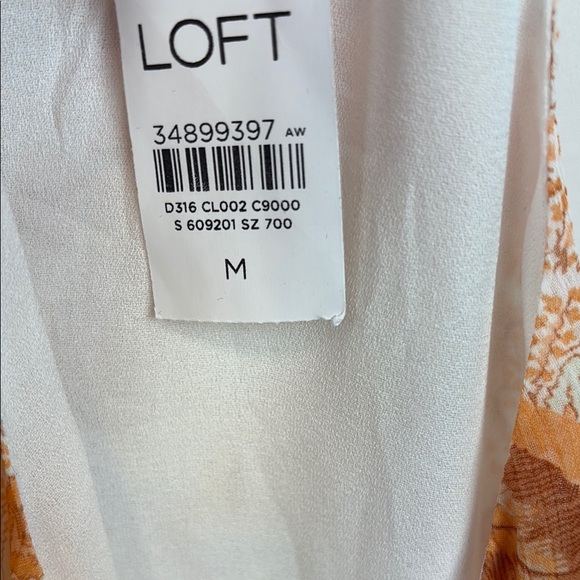 LOFT Orange and White Ruffled Tiered Halter Maxi Dress - Picture 9 of 15